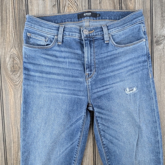Hudson Los Angeles Size 28 Jeans With Ragged Hem And Distressing - Picture 4 of 13